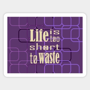 Life is too short to waste Magnet